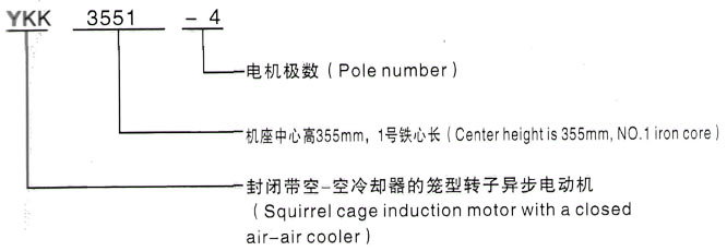 YKK系列(H355-1000)高压九江三相异步电机西安泰富西玛电机型号说明